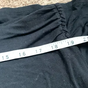 Liz Claiborne Soft Jersey Stretch Mid Rise Maxi Skirt (Sz XL) Black thumbnail 3