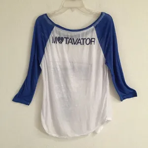 Bethany Mota Y2K burnout raglan baseball Tee L Motavator‎ thumbnail 5