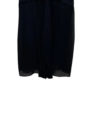 Anne Klein 100% Silk Midi Dress Black Size 6 NWT Wedding, Special Occasion Party thumbnail 6