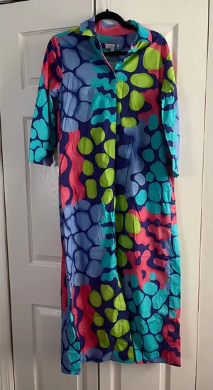 Colorful Patterned Maxi Dress thumbnail 1