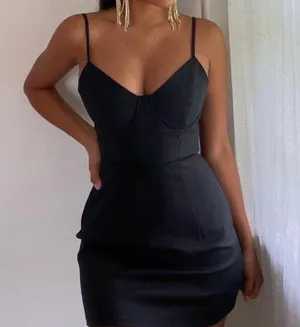 Princess Polly Womens Size 10 Novella black Mini Dress Bodycon thumbnail 1