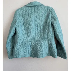 Ann Taylor Loft Women's Mint Green Quilted Puffer Jacket Lightweight Size‎ 10 thumbnail 2