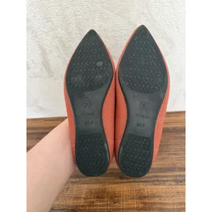 Vivaia Pointed Toe Ballet Flats Womens 5 EU 35.5 Red Walking Knit Ballet thumbnail 4