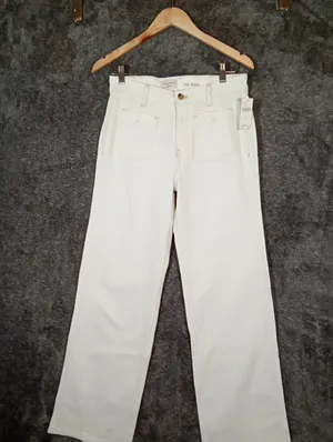 Pilcro Anthropologie Womens Size 28 Wide Leg White Jeans Stretch Coastal thumbnail 4