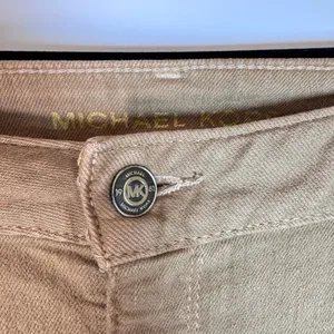 Michael Kors Khaki Stretch Twill Brown minimalist everyday denim Jeans Size 12 thumbnail 4