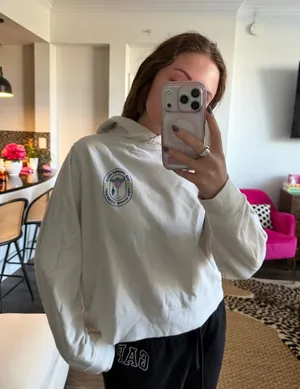 Fish Hippie crop hoodie thumbnail 1