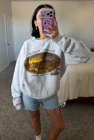 Vintage Roanoke Virginia crew neck Gray Size XL thumbnail 1