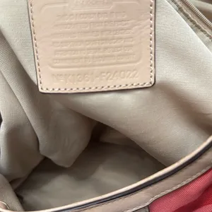 Coach Red and Tan Zebra Striped Purse 👜 thumbnail 15