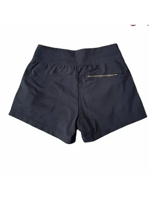 Athleta Metro Stash Athletic Shorts Black Women's Size S Mesh Detail Back Pocket thumbnail 2