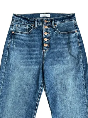 Loft Fresh Cut High Rise Straight Leg Ankle Jeans Women’s Size 28/6 Petite thumbnail 3