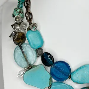 Chico's Chunky Faux Turquoise Statement Necklace 18.5-22.25in ✨ thumbnail 6