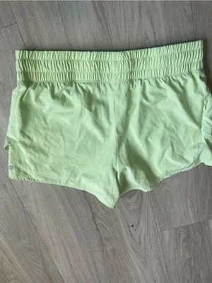 Women's Light Green Elastic Waist Athletic Shorts thumbnail 3