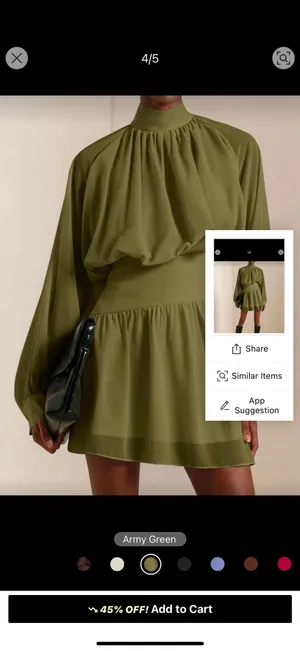 SHEIN romper Vesra Autumn New Ruffled Hem Printed Long Sleeve Waist Cinched Mini Dress thumbnail 4