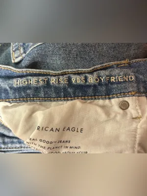 American Eagle Outfitters Distressed Blue Boyfriend Jeans thumbnail 5