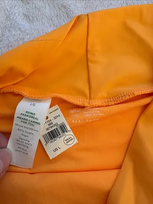 Aerie size large High-Waist Halter Bikini Set - Bright Orange thumbnail 5