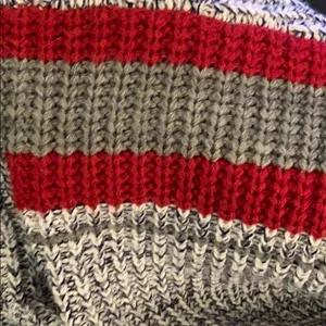 Gray Varsity Stripe Sleeve Cardigan thumbnail 8