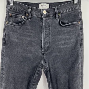 AGOLDE Nico High Rise Slim Button Fly Jeans Black Stretch A093D‎ Women’s Size 27 thumbnail 4