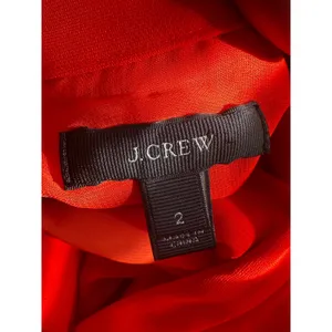 J.Crew Red Keyhole Sheath Dress Short Puff Sleeve‎ Mock Neck Size 2 thumbnail 5