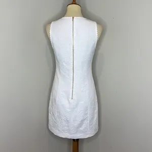 Lilly Pulitzer Mila Stretch Shift in Resort White Turtle Pucker Jacquard thumbnail 4