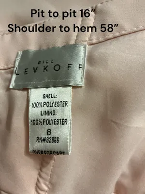 Bill Levkoff One-Shoulder Pleated Chiffon Maxi Dress in Blush Pink – Size 8 thumbnail 4