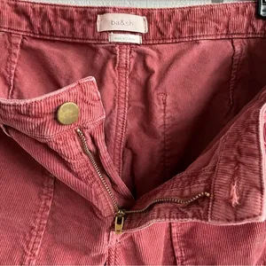 BA&SH Corduroy Maroon‎ Pants Sally Boyfriend Tapered Leg Size 26 thumbnail 4