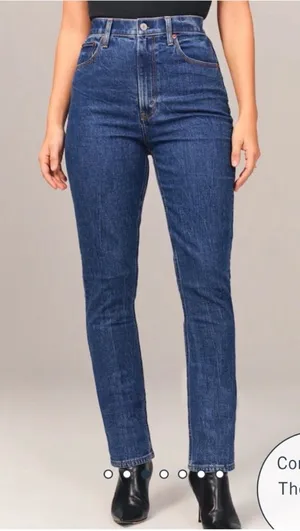 NWT Abercrombie&Fitch Comfort Stretch Curve Ultra High Rise 90s slim Straight 16 thumbnail 1
