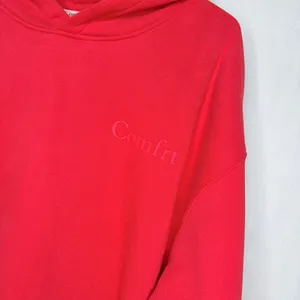 Comfrt Red Oversized Pullover Hoodie thumbnail 6