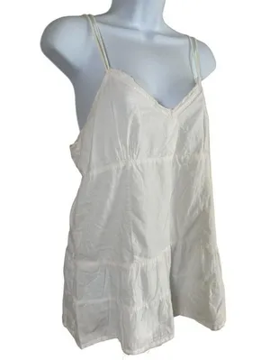 Vintage Y2K Mossimo Large Cami Tank Top Womens White Fairycore Grunge Coquette thumbnail 2