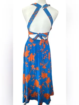 Abel the label Charlotte Floral Halter Tie-Back Maxi Dress thumbnail 4