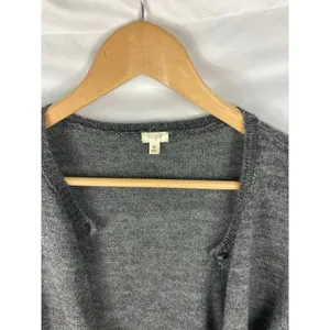 J Crew University Alapca Wool Blend Cardigan Sweater Grey Size Medium thumbnail 2
