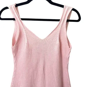 RUE‎ STIIC Ribbed Knit Midi Dress Baby Pink Small thumbnail 4