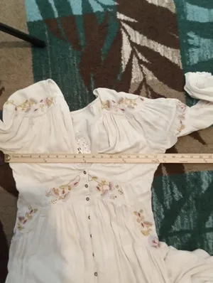 Free People Day Glow Embroidered Babydoll Dress Ivory Floral Boho Peasant thumbnail 9