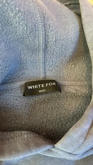 White Fox Hoodie Blue thumbnail 3