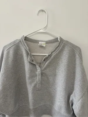 Aerie Offline Gray Cropped Sweatshirt- Size Small thumbnail 4