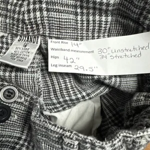 Gitano Plaid Pants 80s Sz 16 Waist 30” To 34” Grunge Academic Paperbag Baggy thumbnail 11