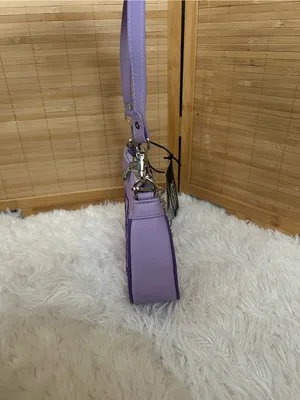 Von Dutch purple shoulder bag with chain charms purse tote handbag Y2K New thumbnail 4