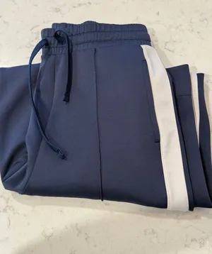 ZARA Athletic Pants navy Striped thumbnail 1