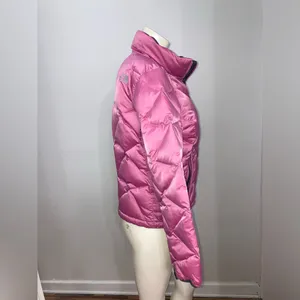 The North Face Pink Goose Down Puffer Winter Ski Snow Quilted Lined Jacket 550 thumbnail 7
