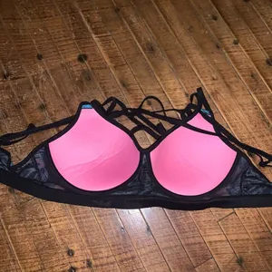 Victoria’s Secret Pink Ultimate coconutgirl tropical strappy swim top thumbnail 2