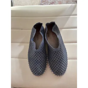 Ilse Jacobsen Hornbæk Tulip Blue Grey Laser Cut Slip On Loafers Shoes 37 thumbnail 2