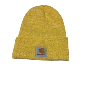 Carhartt Yellow/Gold Heathered Beanie Hat One Size Fall Winter Casual Utility thumbnail 2