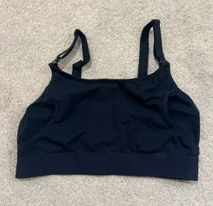 MomCozy Black Hands Free Pumping Nursing Bralette Size S thumbnail 1