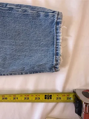 Abercrombie & Fitch Light Blue Distressed Straight-Leg Jeans thumbnail 3