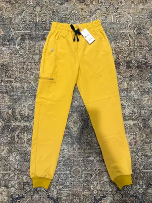 Yellow FIGS Scrub Pants thumbnail 1