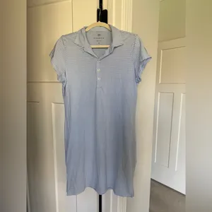 Renwick Light Blue Striped Dress polo striped cotton stretch‎ thumbnail 3