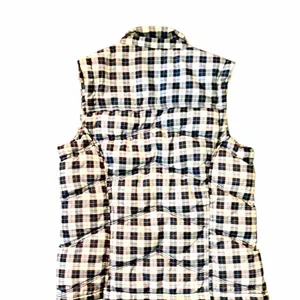 Aeropostale Checkered Puffer Vest - Blue and Black Sz S thumbnail 2