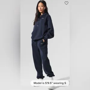 Alo Yoga NWT Accolade Hoodie Navy Blue Size L oversized thumbnail 5