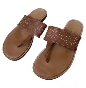 Coach Bernice Soft Veg Leather Sandals Flip Flop Thong Saddle A7867 Size 8 thumbnail 1