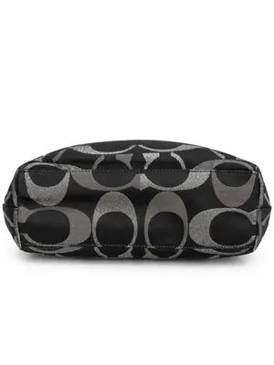 Coach Signature Black & Silver Jacquard Tote Bag – Style F20429 thumbnail 4
