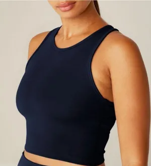 $86 BEYOND YOGA Powerbeyond STRIVE CROPPED TANK in NAVY XL thumbnail 1